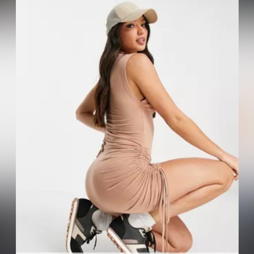 21 Saints strapless cinch bodycon dress